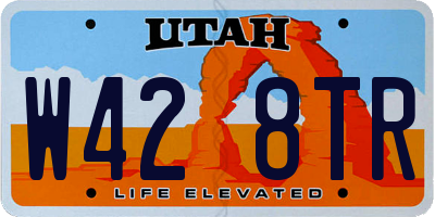 UT license plate W428TR