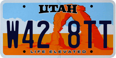 UT license plate W428TT