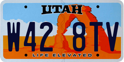 UT license plate W428TV