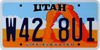 UT license plate W428UI