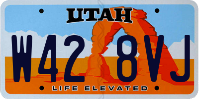UT license plate W428VJ