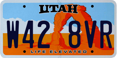 UT license plate W428VR
