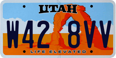 UT license plate W428VV
