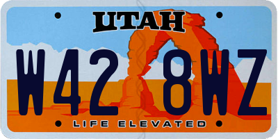 UT license plate W428WZ