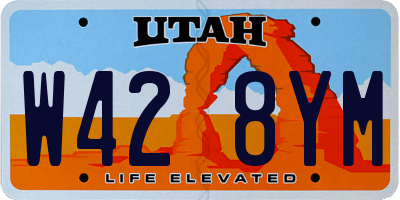 UT license plate W428YM