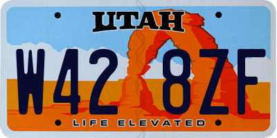UT license plate W428ZF
