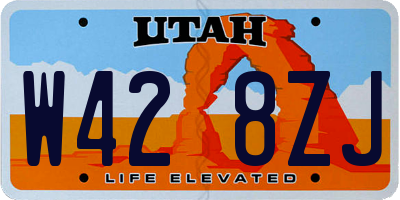 UT license plate W428ZJ