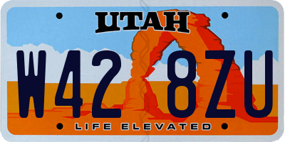 UT license plate W428ZU