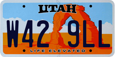 UT license plate W429LL