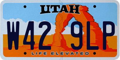 UT license plate W429LP
