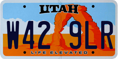 UT license plate W429LR