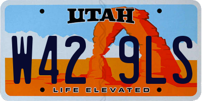 UT license plate W429LS