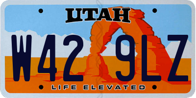 UT license plate W429LZ