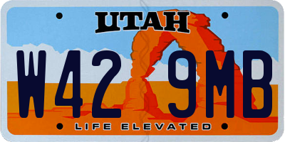 UT license plate W429MB