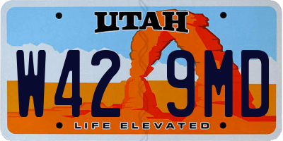 UT license plate W429MD