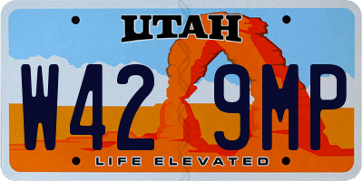 UT license plate W429MP