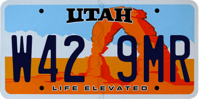 UT license plate W429MR