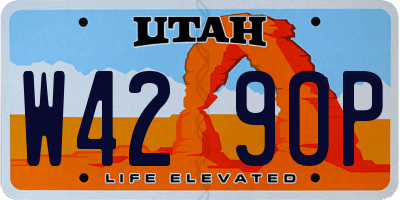 UT license plate W429OP