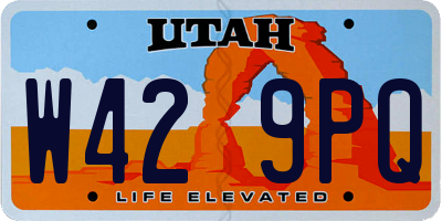 UT license plate W429PQ