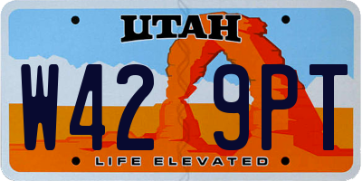 UT license plate W429PT