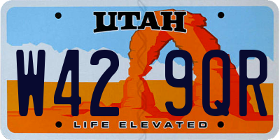 UT license plate W429QR