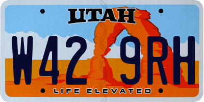 UT license plate W429RH