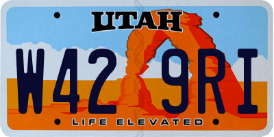 UT license plate W429RI