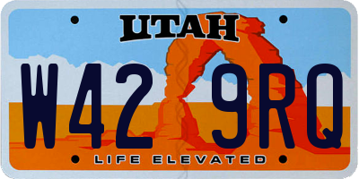 UT license plate W429RQ