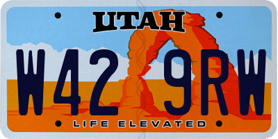 UT license plate W429RW
