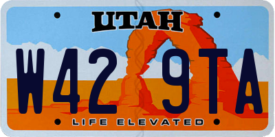 UT license plate W429TA