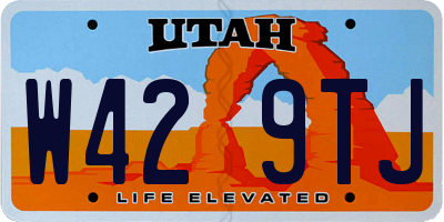 UT license plate W429TJ