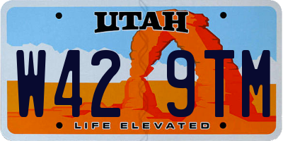 UT license plate W429TM