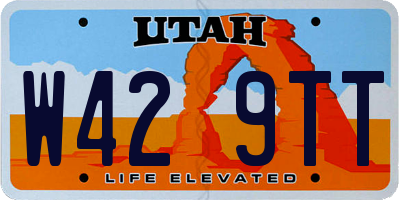 UT license plate W429TT
