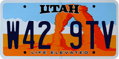 UT license plate W429TV