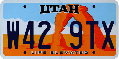 UT license plate W429TX