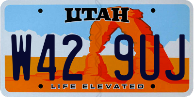 UT license plate W429UJ