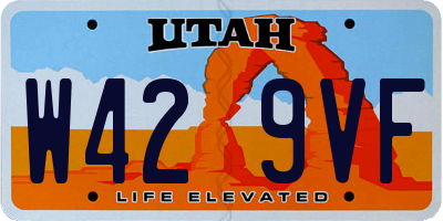 UT license plate W429VF