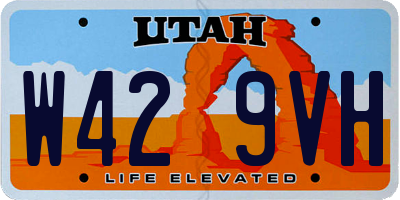 UT license plate W429VH
