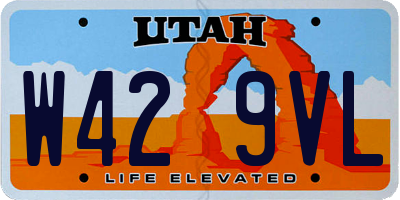 UT license plate W429VL