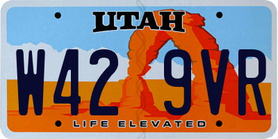 UT license plate W429VR