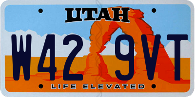 UT license plate W429VT