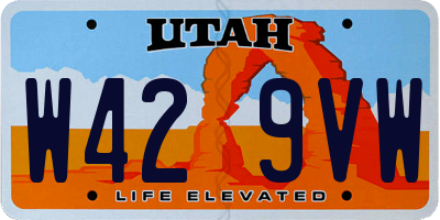 UT license plate W429VW