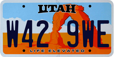 UT license plate W429WE