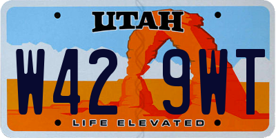 UT license plate W429WT