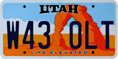 UT license plate W430LT