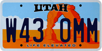 UT license plate W430MM