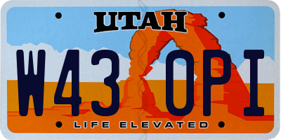 UT license plate W430PI