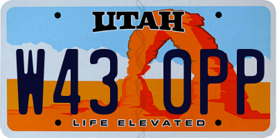 UT license plate W430PP