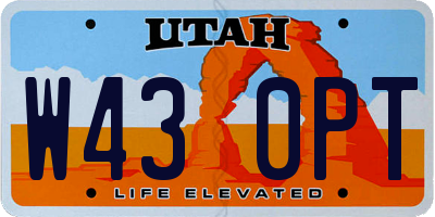 UT license plate W430PT