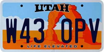 UT license plate W430PV
